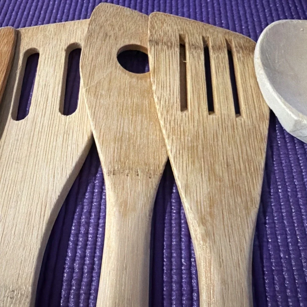 wooden kitchen utensils Set 5 Quality Very Good Shape Here Vintage Natural